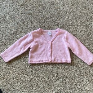 Carter's Infant pink knit sweater, size 12 months